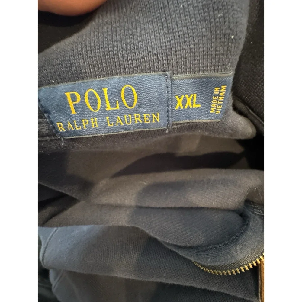 Ralph Lauren Polo‎ Estate-Rib 1/4 Zip Pullover Shirt Navy | Men's Sz XL